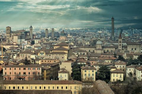 Bologna Italy - overcast skies